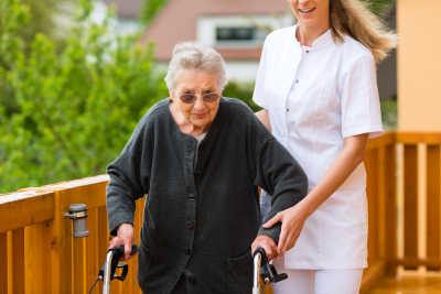 nurse assisting her patient